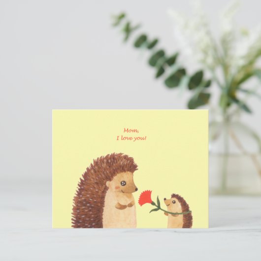 母の日はがき ポストカード (スタンド正面)