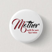 母の日はルビーより多感動的い 缶バッジ (正面)