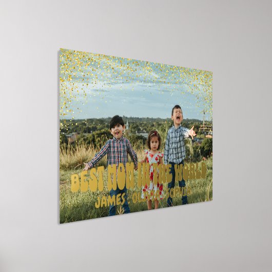 母の日は幸せだ。カスタマイズ今 箔ポスター (レイダウン)