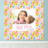 母の日は幸せ最高のでも キャンバスプリント (インサイチュ (ウッドフロア))