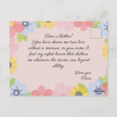 母の日は幸せ最高のでも ポストカード (裏面)