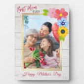 母の日は幸せ、母は常にプラッ最高のク フォトプラーク (正面)