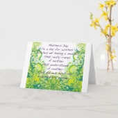 母の日は緑の黄色を望みます カード (黄色い花)