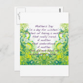 母の日は緑の黄色を願う ポストカード (正面/裏面)