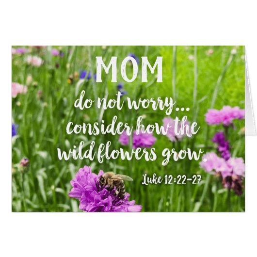 母の日は蜂のキリスト教の聖書の聖句を心配しない (正面横)