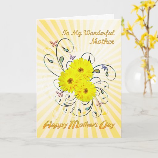 母の日は黄色い花 カード (黄色い花)