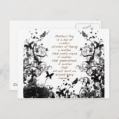母の日は黒い虐待を願う ポストカード (正面/裏面)