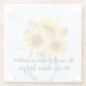 母の日ひまわりコースター ガラスコースター (裏面)