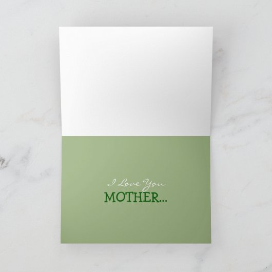 母の日ひまわり写真 カード (内部)