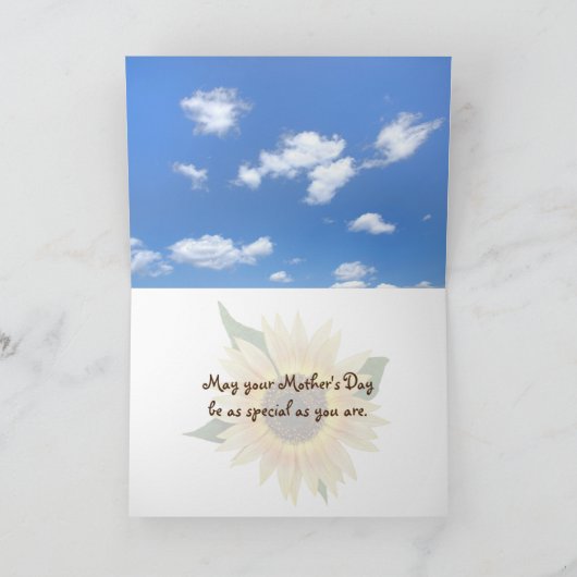 母の日ひまわり畑 カード (内部)