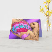 母の日または誕生日の入れ墨のかわいいカード カード (黄色い花)