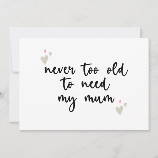 母の日もママが必要な年齢ではない いつまでも母の日ギフト 招待状 (正面)