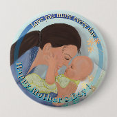 母の日を愛するボタン 缶バッジ (正面)
