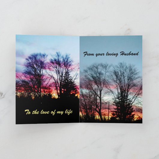 母の日を愛する妻のカード カード (内部)