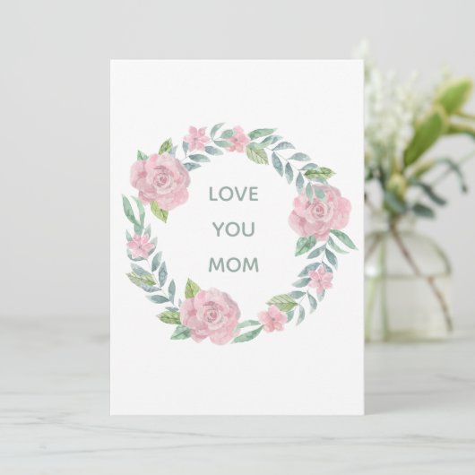 母の日を愛する母のフローラホリデーカード シーズンカード (スタンド正面)