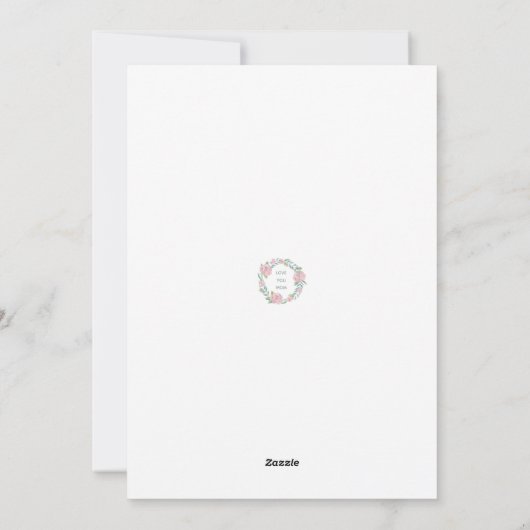 母の日を愛する母のフローラホリデーカード シーズンカード (裏面)