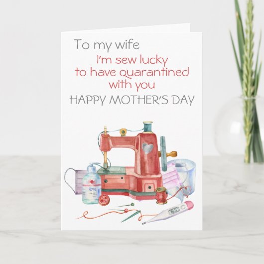 母の日を検疫してもらえて嬉しい カード (正面)