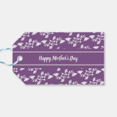 母の日を楽しむ紫と白の花 ギフトタグ (裏面横)