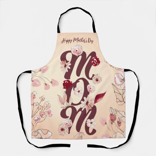 母の日を母に合わせる エプロン (正面)