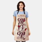 母の日を母に合わせる エプロン (着用した状態)