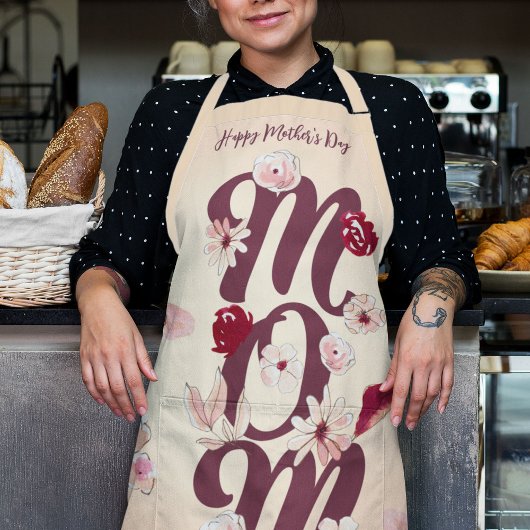 母の日を母に合わせる エプロン