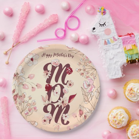 母の日を母に合わせる ペーパープレート (パーティー)