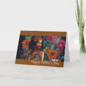 母の日を願い女と共に祝う シーズンカード (正面)