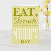 母の日を食べて、飲んで、楽しんで カード (黄色い花)