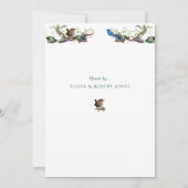 母の日アイビーつる植物かわいらし鳥 招待状 (裏面)