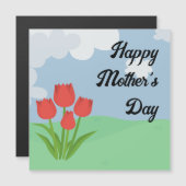 母の日アニメーションカラフル花漫画 (正面/裏面)