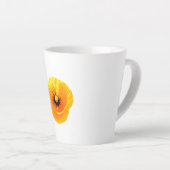 母の日イエローポピーフローラドーターギフト カフェラテマグ (右アングル)