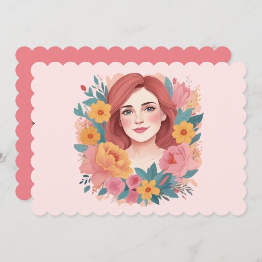 母の日イラストレーター シーズンカード (正面/裏面)