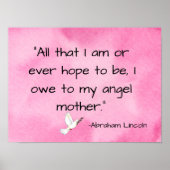 母の日エイブラハムリンカーン引用文 ポスター (正面)