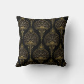 母の日エレガント金ゴールドと黒 クッション (裏面)