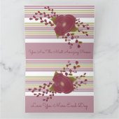 母の日オリジナル折り紙カード カード (内部)