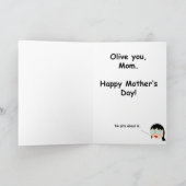 母の日オリーブ・ユー・ママ カード (内部)