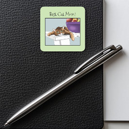 母の日オレンジタビー猫 スクエアシール