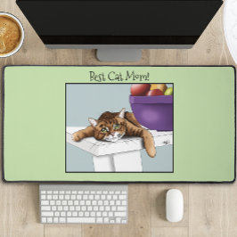 母の日オレンジタビー猫 デスクマット