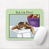 母の日オレンジタビー猫 マウスパッド (マウス)