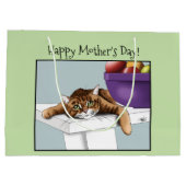 母の日オレンジタビー猫 ラージペーパーバッグ (裏面)