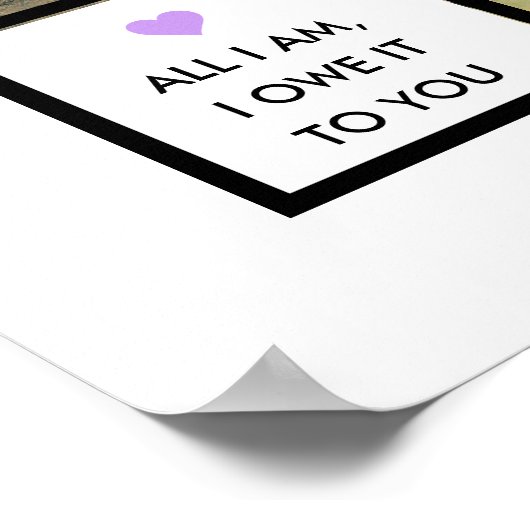 母の日カスタムの写真と母の引用文 ポスター (角)