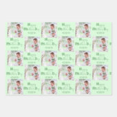 母の日カスタムの写真ピンクミントセット3 ラッピングペーパーシート (正面3)
