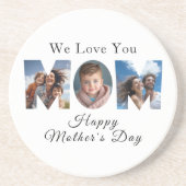 母の日カスタム3写真コラージュ コースター (正面)