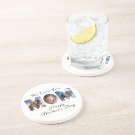 母の日カスタム3写真コラージュ コースター