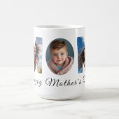 母の日カスタム3写真コラージュ コーヒーマグカップ (中央)