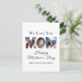 母の日カスタム3写真コラージュ シーズンポストカード (スタンド正面)