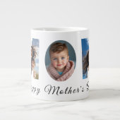 母の日カスタム3写真コラージュ ジャンボコーヒーマグカップ (正面)