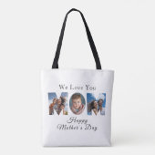 母の日カスタム3写真コラージュ トートバッグ (裏面)