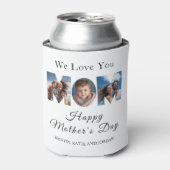 母の日カスタム3写真コラージュ 缶クーラー (缶正面)