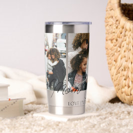 母の日カスタム4写真コラージュお最高の母さん 保温保冷タンブラー